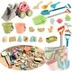 preview thumbnail 1 of 1, 24-Piece Collapsible Beach Sand Toys Set for Kids Multi
