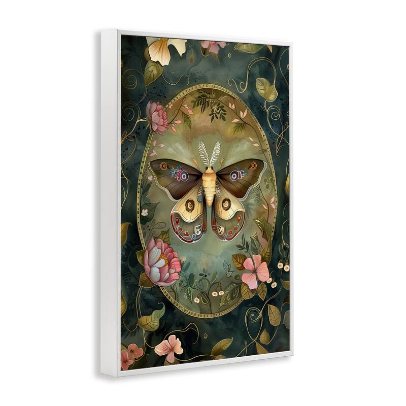 Stupell Ornate Victorian Moth Framed Giclee Art Design By The Dutch Lady