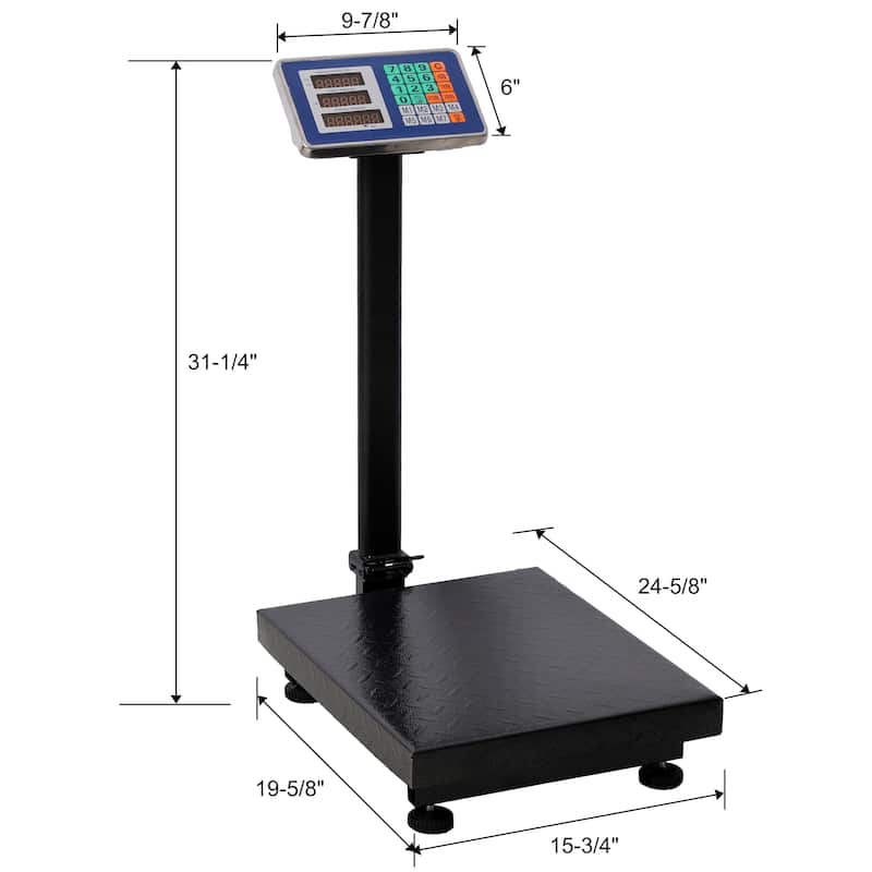 Anmytek Heavy Duty Platform Scale Industrial Commercial Warehouse Shipping Weighing