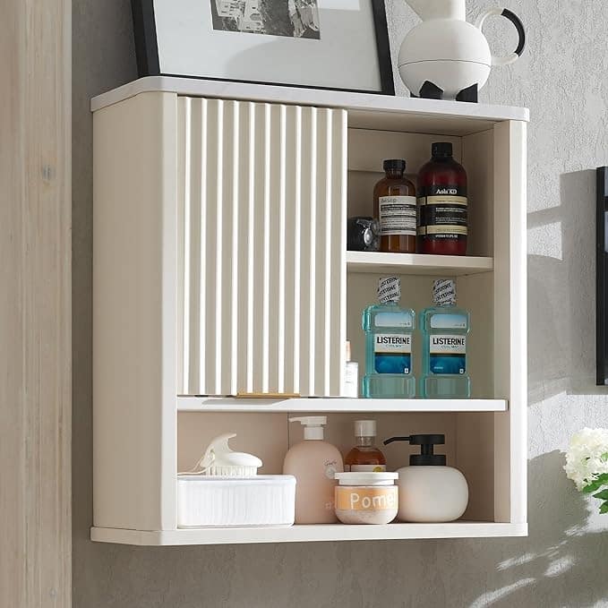 Modern Bathroom Wall Cabinet, Medicine Cabinet, Wall Storage Organizer - Solid White