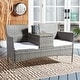 preview thumbnail 19 of 18, SAFAVIEH Outdoor Viora Wicker Loveseat. - 52" W x 25" D x 33" H