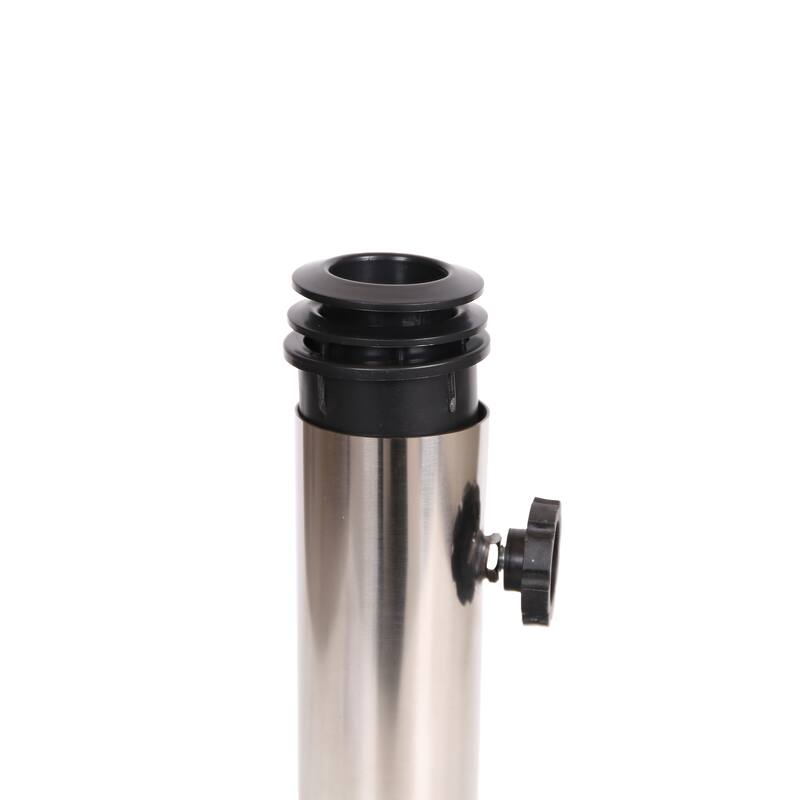 Mojave Outdoor Natural Grey Granite and Stainless Steel Umbrella Base by Christopher Knight Home