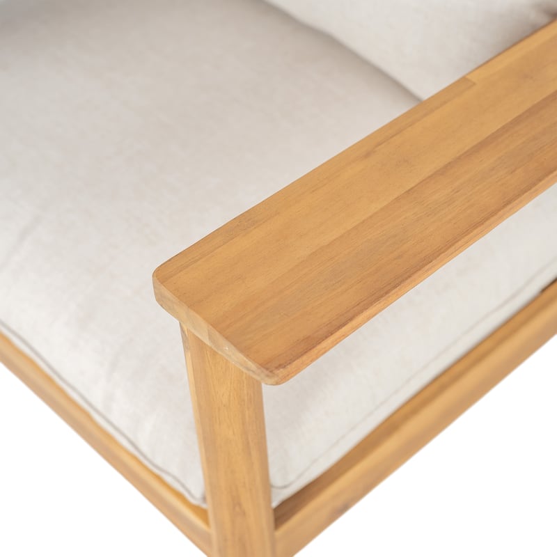 Christopher Knight Home- Cole Acacia Wood Patio Lounge Chair
