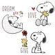 preview thumbnail 1 of 2, Bedtime Originals Snoopy Love Wall Decals/Stickers w/ Woodstock, Stars, & Moon