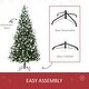 preview thumbnail 19 of 28, HOMCOM Flocked Christmas Tree with Mistletoe, Xmas Unlit Christmas Tree with Stand