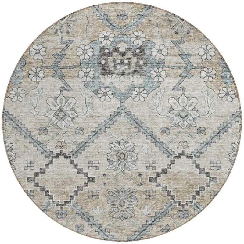HomeRoots Floral Transitional Rectangle Outdoor Rug