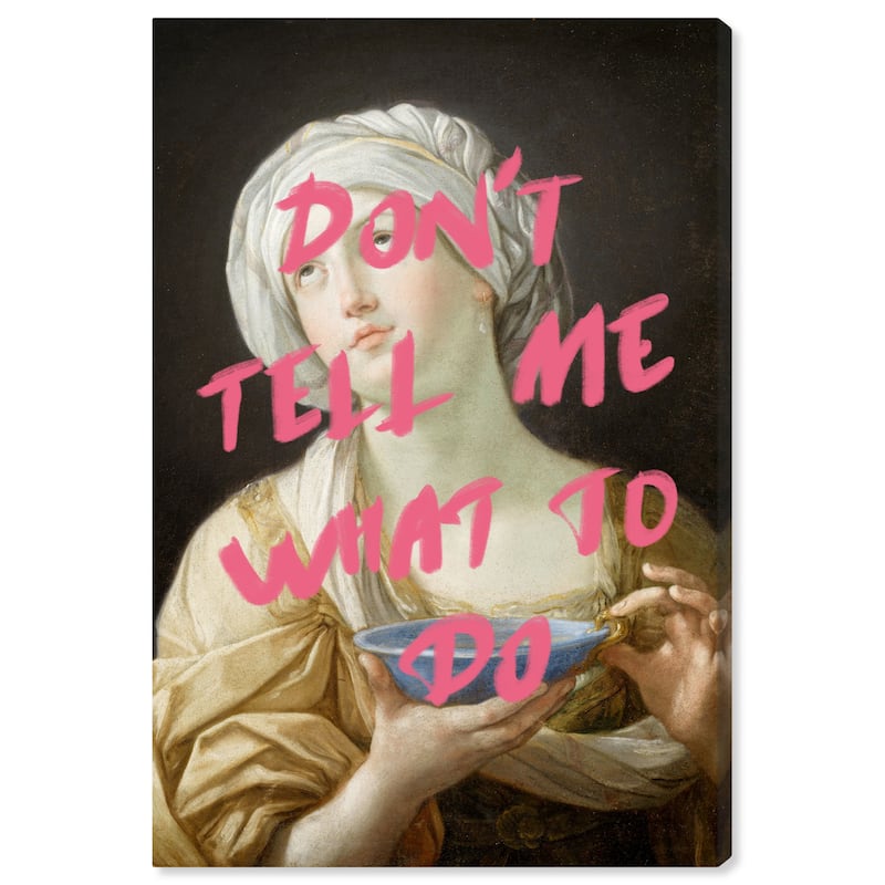 Wynwood Studio Canvas Fashion and Glam What to do Pink and Shabby Chic Wall Art Canvas Print