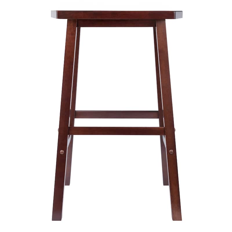 Fan Shape Bar Stool, Walnut - 28.6"H x 19.6"W x 15.7"D