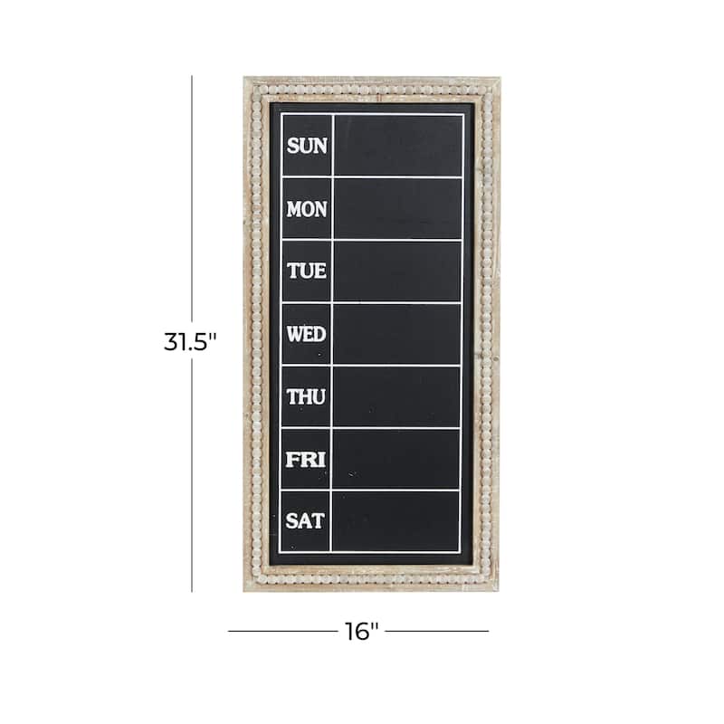 Wood Sign Beaded Chalkboard Wall Decor - Brown - Roche River Decor