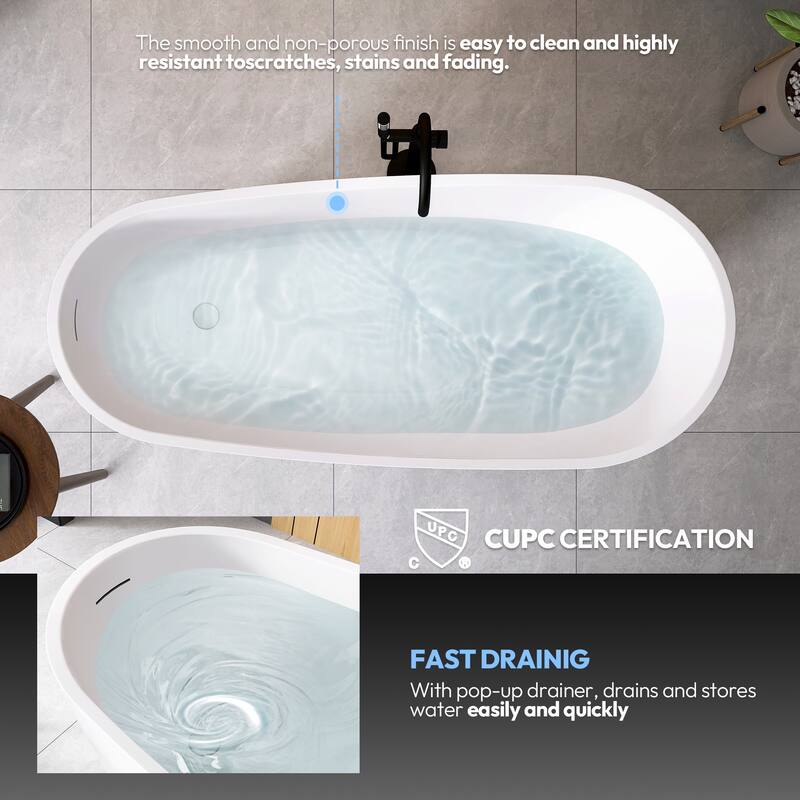 Lahore Freestanding Acrylic Soaking Bathtub