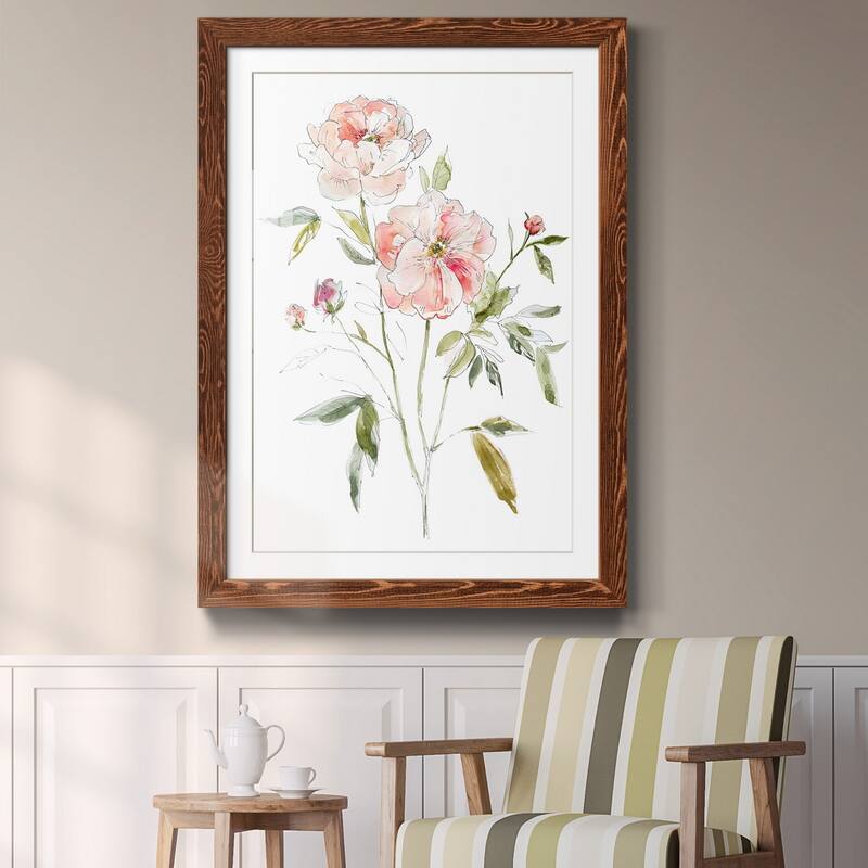 Sketchbook Cottage Rose I-Premium Framed Print - Ready to Hang