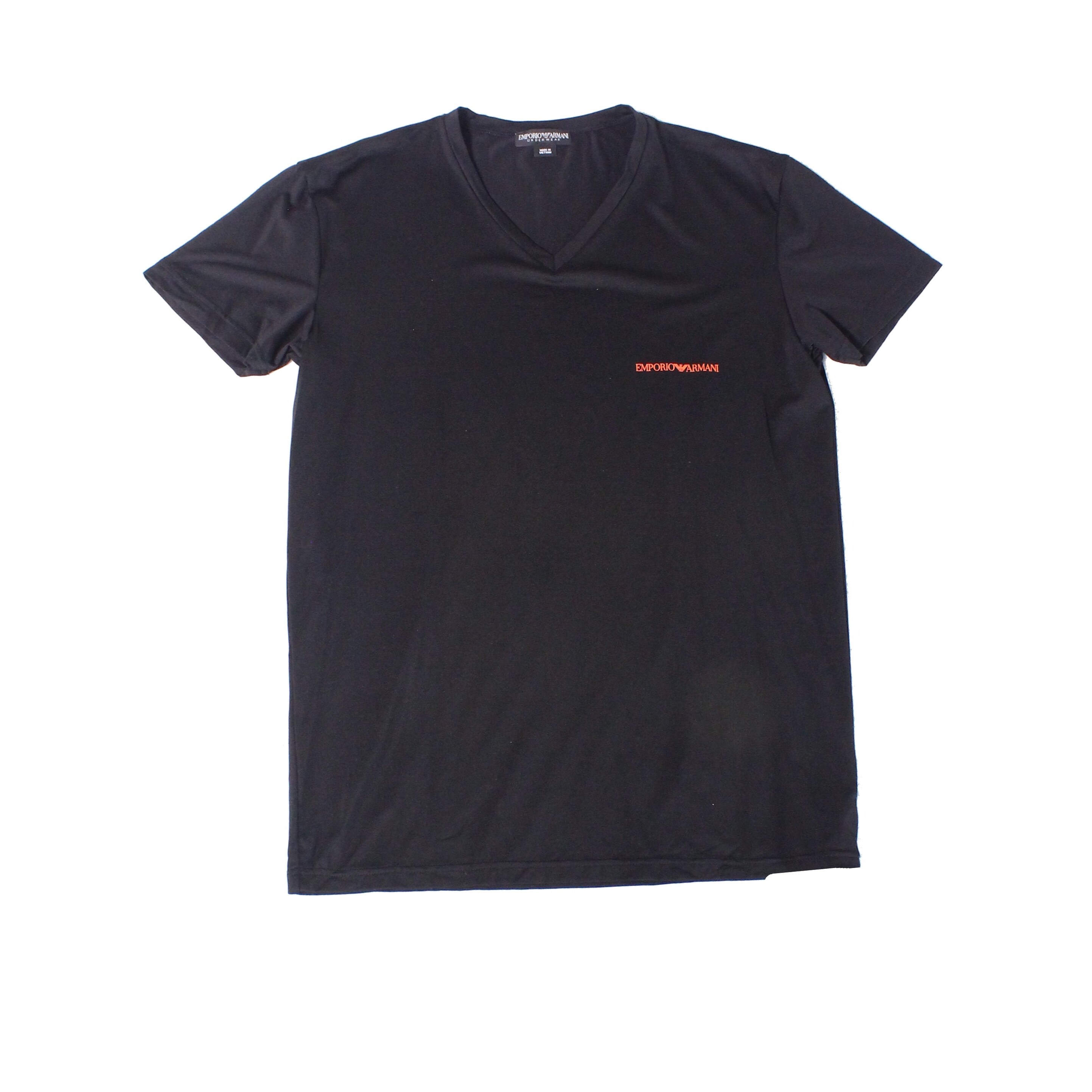 Shop Emporio Armani Mens T Shirt Black Size Large L V Neck Logo