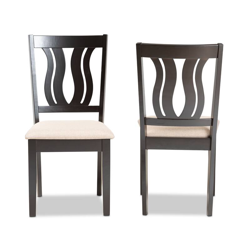 Fenton Modern and Contemporary Transitional 2-PC Dining Chair Set