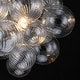 preview thumbnail 5 of 7, 1-Light Modern Chandelier Cluster Clear Swirled Glass Globe Bubble Light with 1 Bulb Included