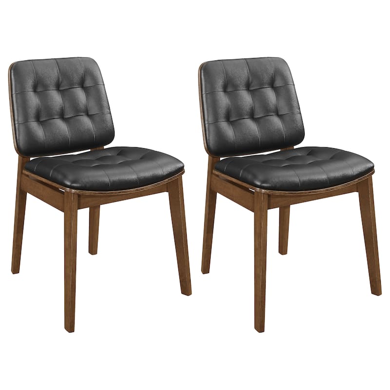 2pc Set Mid-Century Modern Design Leatherette Cushions