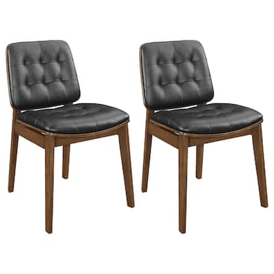 2pc Set Mid-Century Modern Design Leatherette Cushions