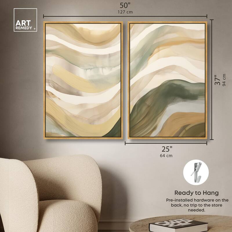 Dunes of Time I Canvas Set of 2 by Art Remedy