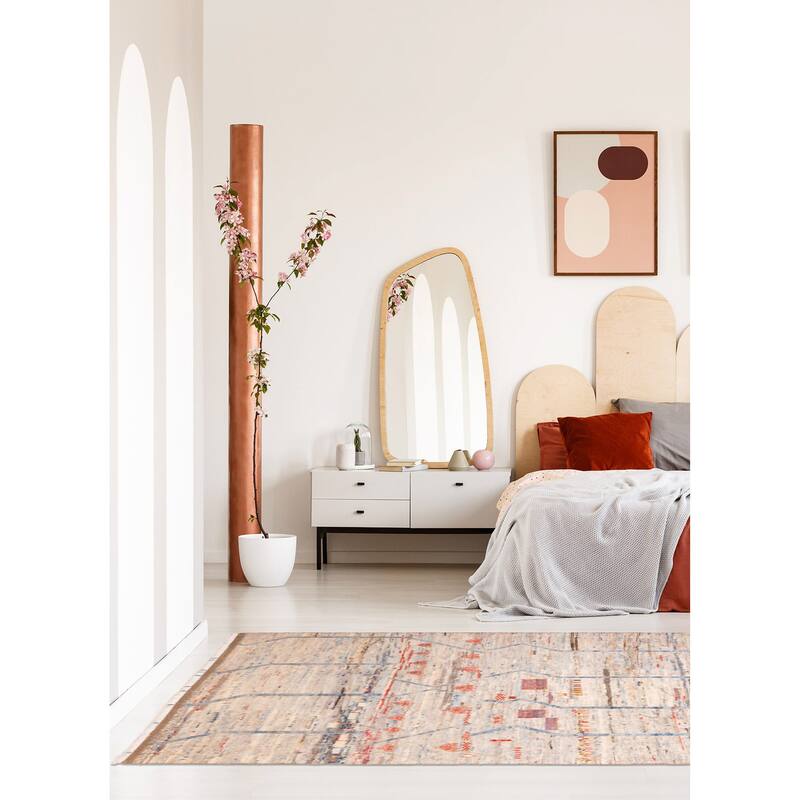 ECARPETGALLERY Hand-knotted Pak Finest Marrakesh Light Blue Wool Rug - 8'4 x 9'6