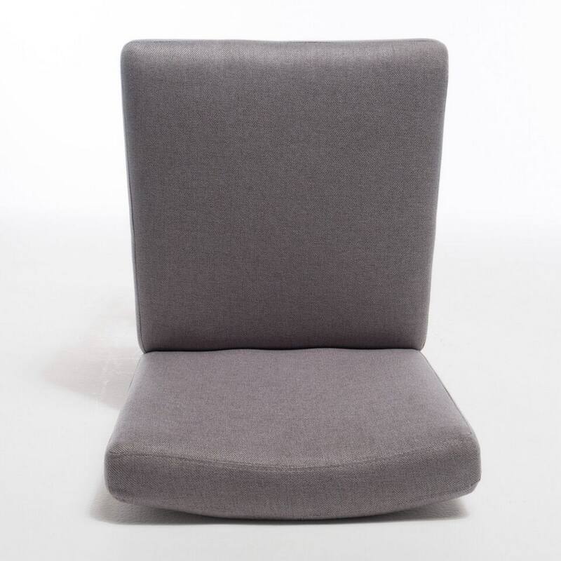 Seya Counter Stool Chair Set of 2, Light Gray Cushioned Seat, Brown