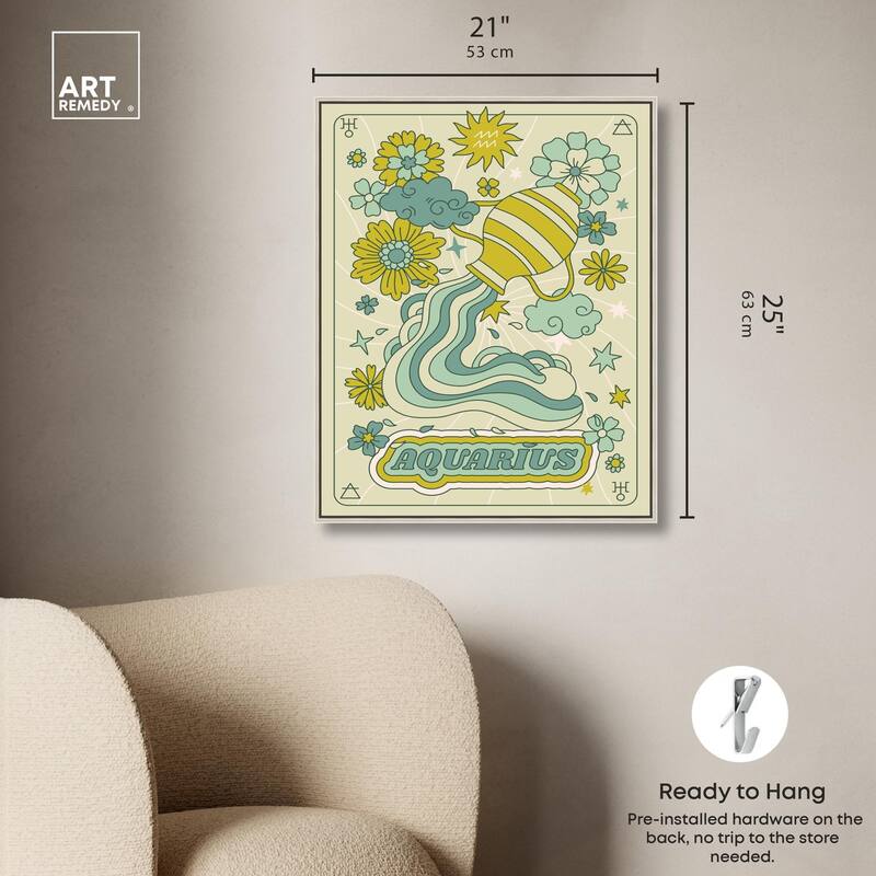 Aquarius Stars Card Canvas by Art Remedy