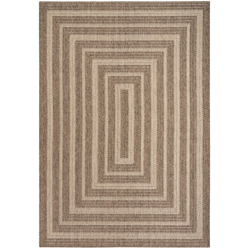 Nourison Tulum Indoor/Outdoor Geometric Area Rug - 6' x 9' - Brown