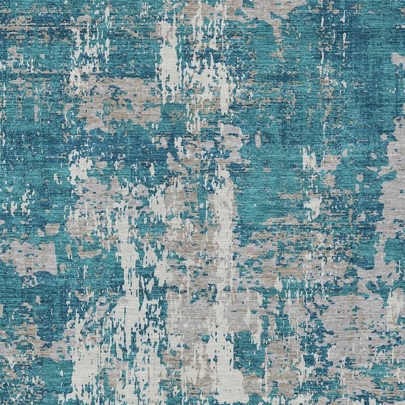 HomeRoots Abstract Transitional Rectangle Outdoor Rug