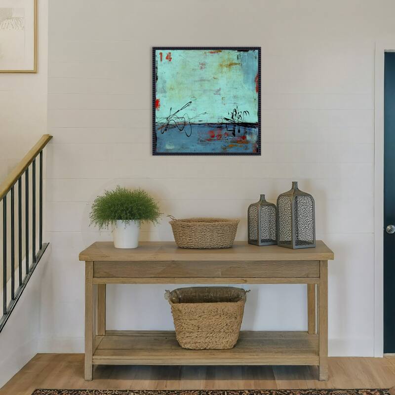 Blue Bay Marina No. 2 by Erin Ashley Framed Canvas Wall Art Print