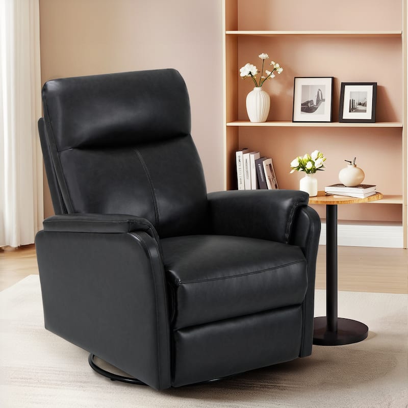 Fabric Recliner Sofa Chair Swivel Rocking Footrest-Single Seat for Living Room