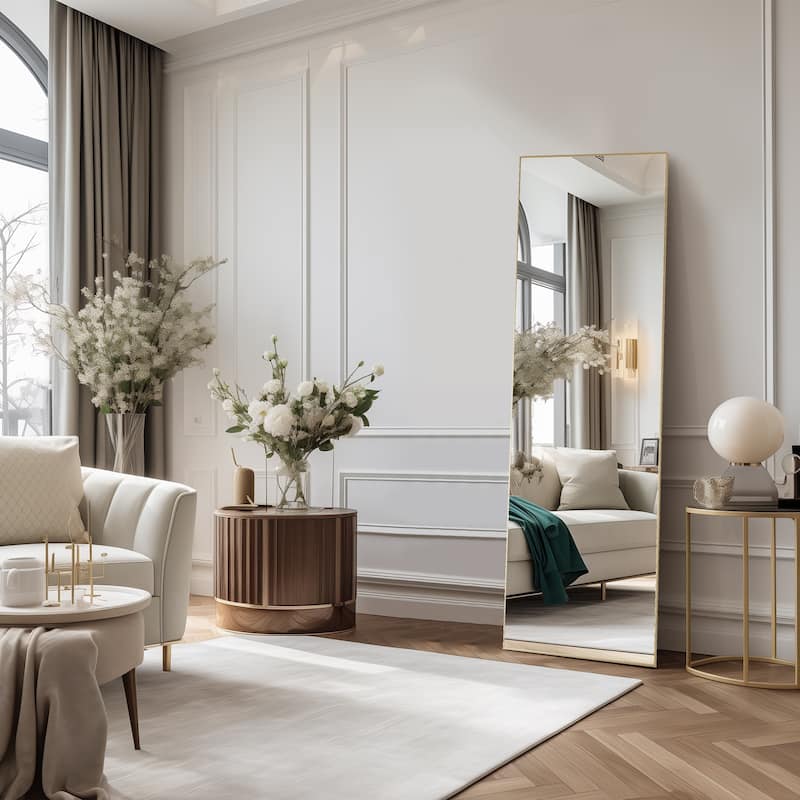 Modern Full-Length Floor Mirror with Stand
