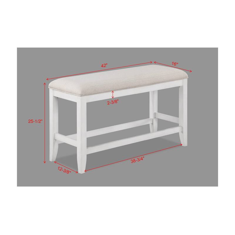 Viola White Modern Counter Height Set