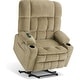 preview thumbnail 4 of 45, MCombo Dual Motor Power Lift Recliner Chair with Massage and Heat for Big People, Fabric R7891 (Large-Wide)