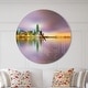 preview thumbnail 1 of 8, Designart 'Hong Kong Panorama at Twilight' Oversized Industrial Wall CLock