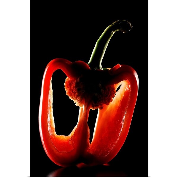 "Paprika,Vegetable,Black background" Poster Print
