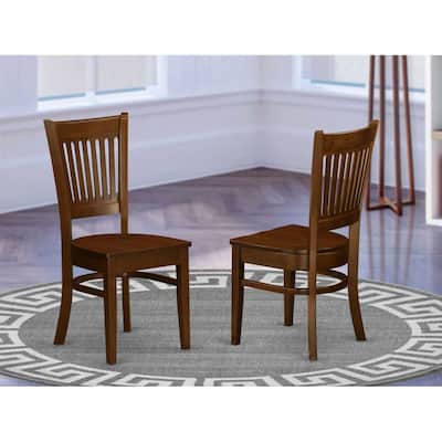 Oak Dining Chairs with Solid Wood Seats - Elegant 37 Inch High Kitchen Accent Seating - 17