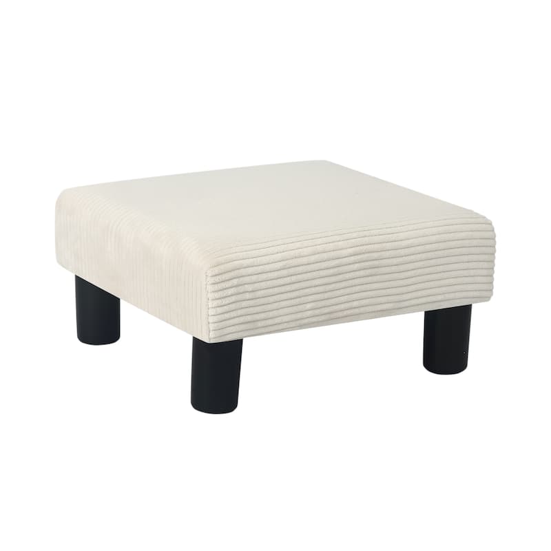 Adeco Ottoman Upholstered Fabric Footrest Pet Steps Dog Stair Stool