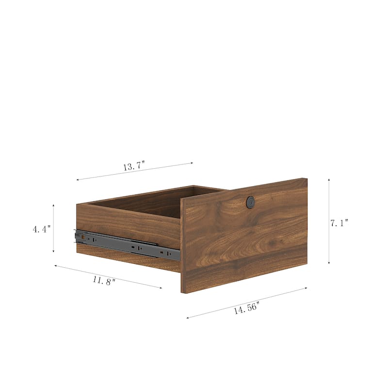 Anmytek Smart Nightstand with Night Light and Charging Station,Bedside Tables with Storage Cabinet