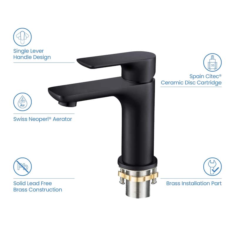Tender Single Handle Bathroom Sink Faucet