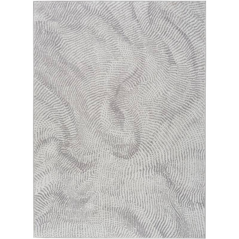 DKNY Central Park West Indoor only Modern Abstract Area Rug - Grey - 5' 3" x 7' 3" - Rectangle