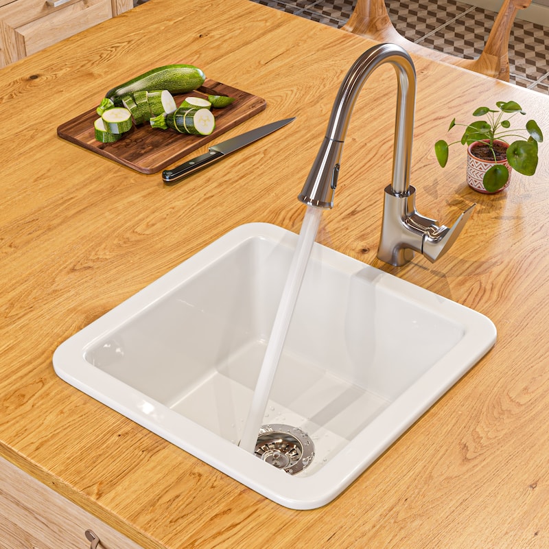 Brushed Nickel Square Gooseneck Pull Down Kitchen Faucet