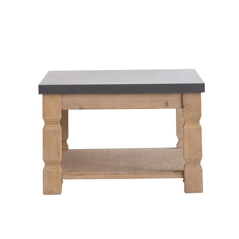 GDFStudio - Console Table with Concrete Top and Wooden Frame