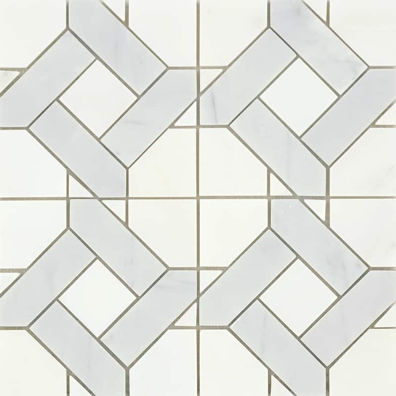 Emser Tile Alluro - 12" x 12" Square Basketweave Mosaic Wall Tile -
