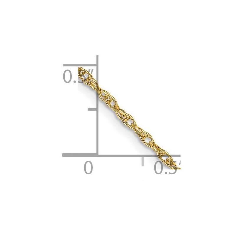 Curata Italian Solid 18k Yellow Gold 1.8mm D/C Heavy Baby Rope Chain Necklace Options: 16 18 20