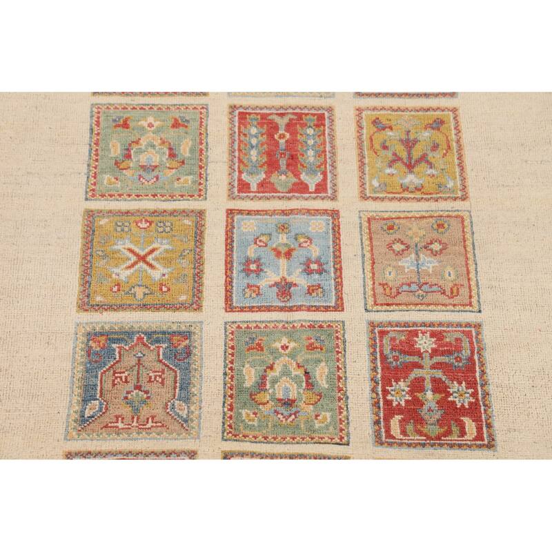 Garden Design Kazak Accent Rug Hand-Knotted Traditional Wool Carpet - 3'5" x 4'9"
