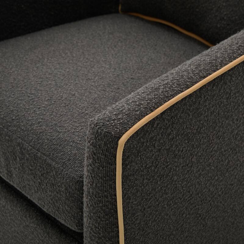 Swivel Accent Chair Upholstered Club Chair Barrel Sofa Chair for Living Room, Reading Corner, and Small Spaces