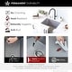 preview thumbnail 8 of 13, STYLISH 25 inches L x 18 inches W Single Bowl Dual Mount Composite Granite Utility Sink