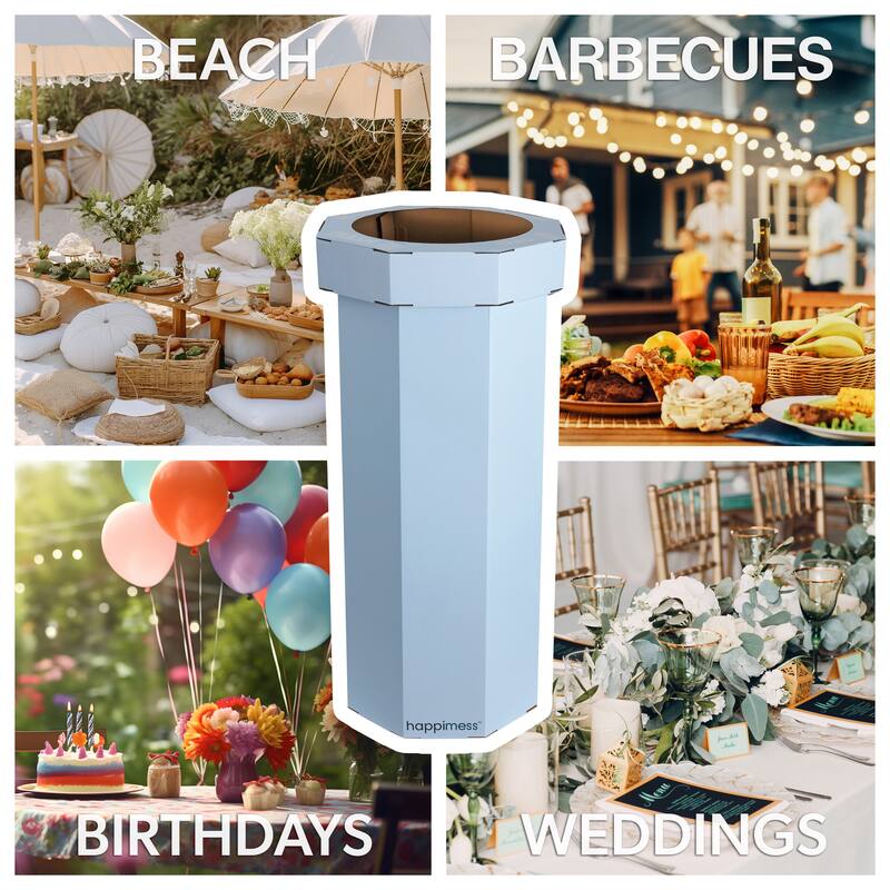 25-Gallon Disposable Cardboard Event Trash Can and Recycling Bin (Set of 2)