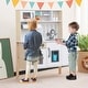 preview thumbnail 2 of 9, Costway Kids Kitchen Playset Wooden Pretend Play Chef Toy w/ Microwave - See Details