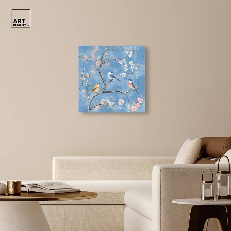 Birds in the Branches II Canvas by Art Remedy, Gallery Wrapped