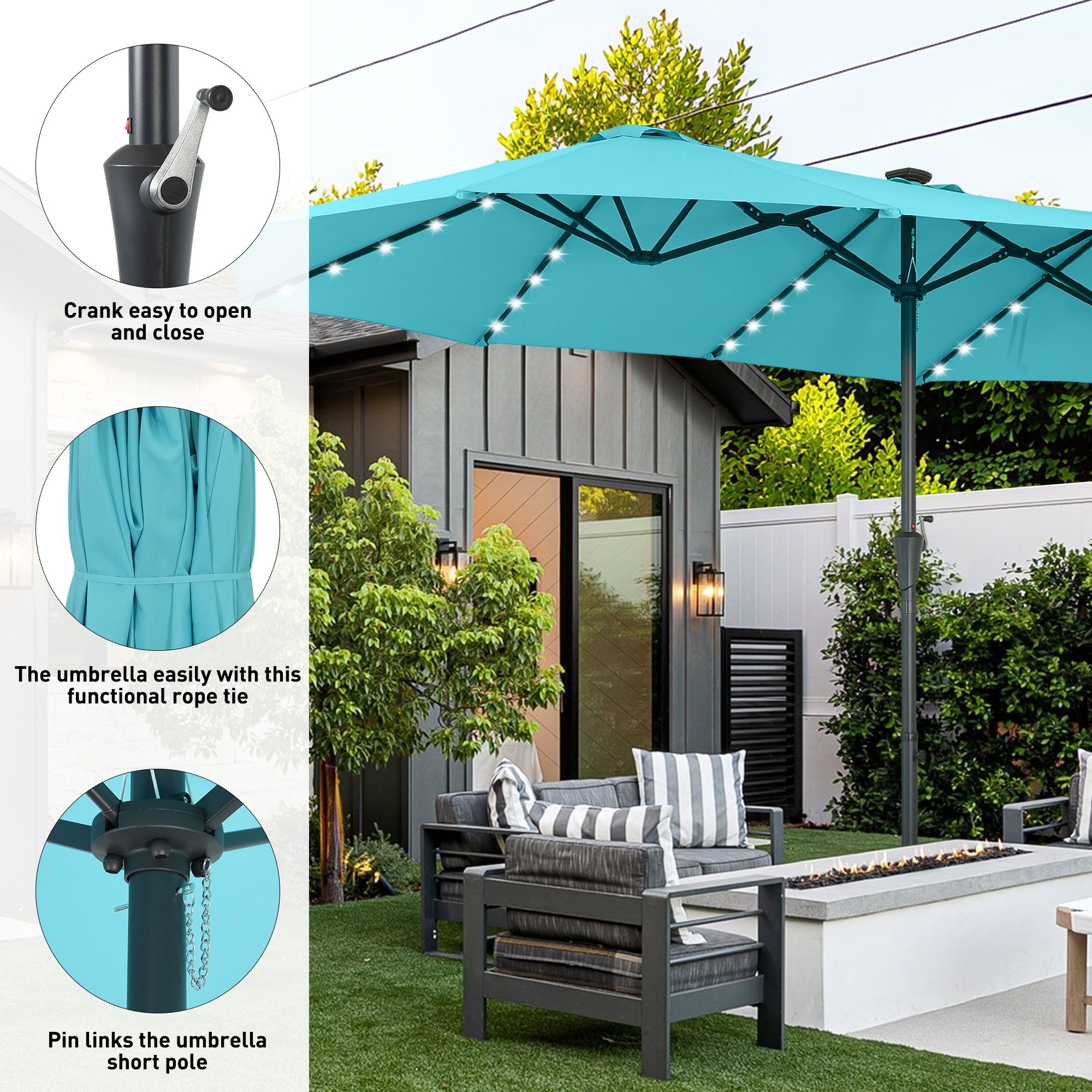 close patio umbrella Tangkula 10 FT Umbrella, Offset Cantilever Outdoor with Cross Base, Crank, 8 Ribs, for Garden, Poolside and Backyard (Beige) : Patio, Lawn & Garden and the included fixing strap keeps the canopy neatly secured when closed 10ft Offset Hanging Patio Umbrella