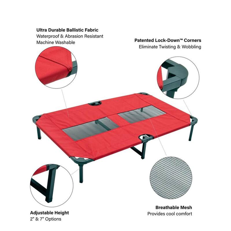 Lucky Dog® Elevated Pet Bed Cot Red Bed Bath & Beyond 29890265